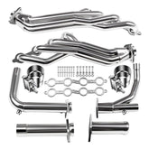 Performance Long Tube Exhaust Header with Y Pipe for 2007-2014 Chevrolet GMC Sierra 1500/2500/3500 4.8L 5.3L 6.0L 6.2L 2WD